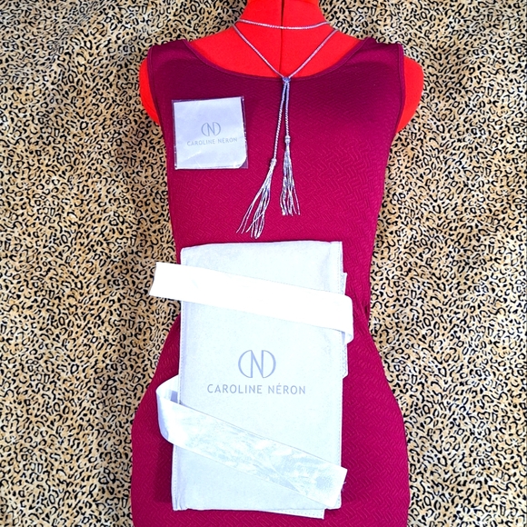 🌈CAROLINE NÉRON JEWELRY SET 2 pc. NECKLACE &EARRINGS 92.5 silver + Clear Quarts - Picture 9 of 14